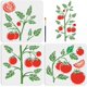 thumbnail image 1 of Plantilla de tomates reutilizable (3 piezas, 28 x 54 cm), para empalmar verduras de granja grandes con pincel, 30 x 30 cm., 1 of 9
