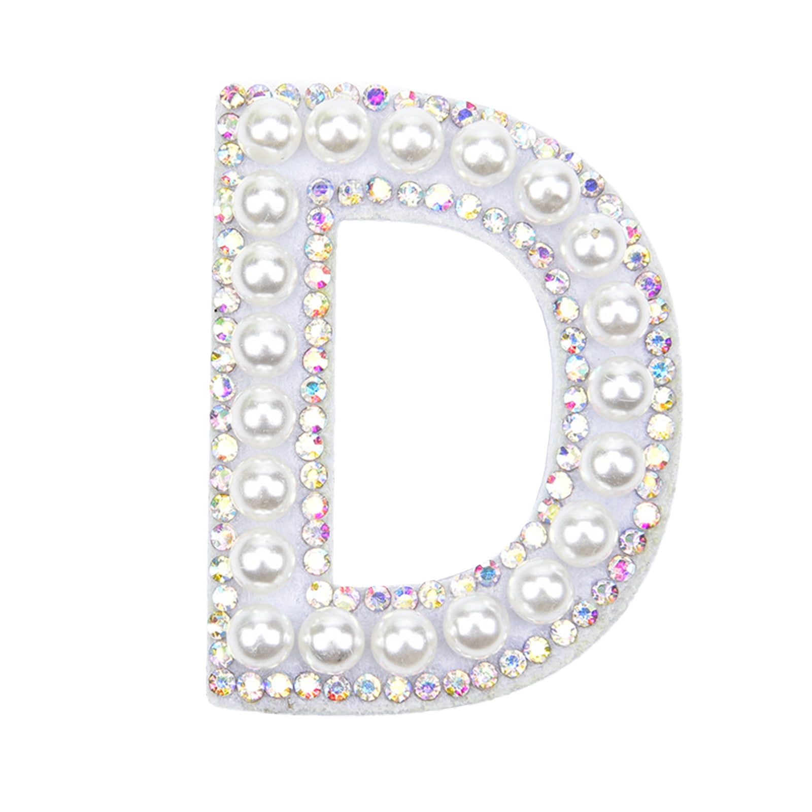 Cobble Glitter Rhinestone Pearl AZ on Decorative Iron Letters Supplies Cobble Clothes Craft Sew Letter Applique Letters English for DIY Stickers