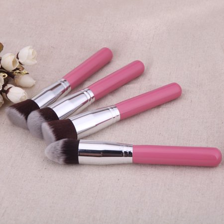 4pcs Maquillage Pinceau Kit Professionnel Cosmetiques Bague Argent Set Rose En Bois Walmart Canada