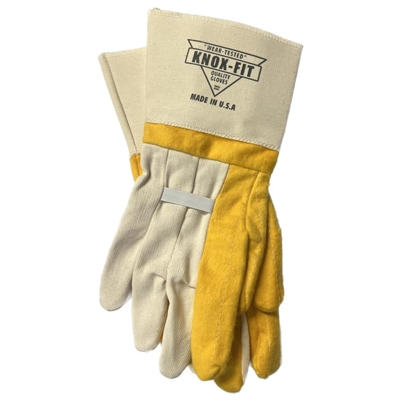 679 Ironworkers Gloves 12 Pairs - LONG CUP, MADE IN USA. ****SIZE LARGE ******