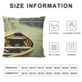 thumbnail image 5 of YINGXI  Vintage Outdoor Throw Pillow Covers Case Decorative Retro Wood Boat with Quote Lake Time Theme Decor Square Pillowcase Cushion Cover Couch Sofa Decoration Gift (Lake time) 18x18in, 5 of 5