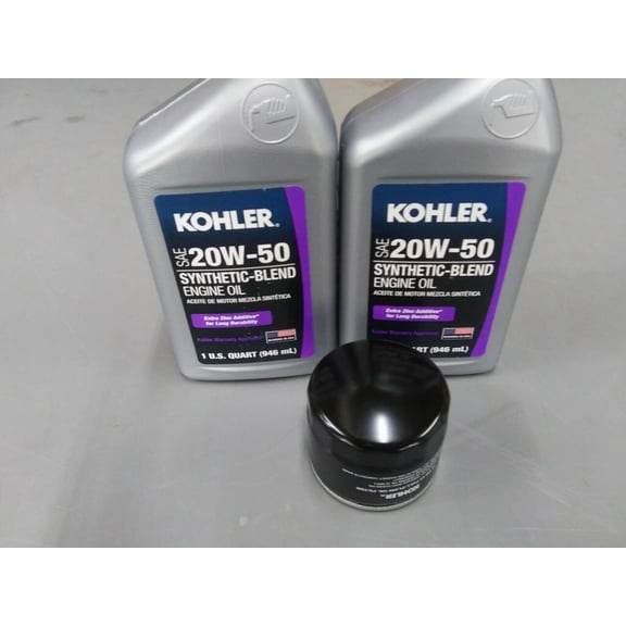 Kohler Oil Change Kit (2) SAE 20W50 Engine Oil & 1205001-S Oil Filter