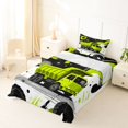 thumbnail image 5 of Manfei Recycling Truck Pattern Twin Sheets,Cartoon Car Print Bedding,Green,3pcs,1 Fitted Sheet and 1 Pillowcase, 5 of 6