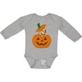 thumbnail image 3 of Inktastic Halloween Chihuahua Pumpkin Boys or Girls Long Sleeve Baby Bodysuit, 3 of 5