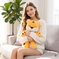 thumbnail image 5 of Kiddiway Running Tiger Plush Animal Figurine - Cute Plushies Stuffed Toy for Play, Bedtime, Cuddling, and Birthday Presents; Soft Plush Figurine for Children,yellow, 5 of 7