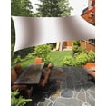 thumbnail image 2 of White Brown Sun Shade Sail 6.5'x10' Rectangle Outdoor Shade Canopy, Modern Gradient Vertical Stripes Geometric Porch Shades Outdoor Sun Blocking Screen, Sunshade Cloth Covers for Patio/Deck/Garden, 2 of 5