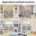 thumbnail image 5 of Purple Flowers Kitchen Curtains Window Panels, Spring Butterflies Lavender Daisy Beige Insulated Window Treatment Curtain, Grommet Curtains for Bedroom/Living Room/Bathroom, 2 Piece 42"Wx54"L, 5 of 8