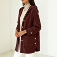 thumbnail image 3 of Jackets for Women, Oversized Button Up Corduroy Hooded Jacket for Women Fall Long Sleeve Cardigans Outerwear Jackets Coat with Pocket, 3 of 4
