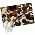 thumbnail image 2 of Cow Patterned Bathroom Mats 2x3 FT,Non Slip Small Kitchen Mat,Vintage Farmhouse Abstract Country Western Washable Soft Backed Front Door Throw Rugs Indoor Outdoor Doormats for Entryway Sink, 2 of 8
