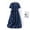 *Blue, variant on ClodeEU Women's Polka Dot Print Linen Blend Short Sleeve Tie Waist Maxi Dress,Casual Loose Summer Dress Beige,Women's Plus L