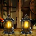 thumbnail image 5 of Matoen Solar Lantern Outdoor Garden Hanging Lantern Waterproof LED Flickering Flameless Candle Mission Lights for Table,Outdoor，Mothers Day Gifts Mom Wife, 5 of 9