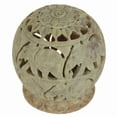 thumbnail image 2 of Burner for Cones and Candle Holder - Soapstone Carved Tea-Light Ball - Elephant 3.5 inches, 2 of 6