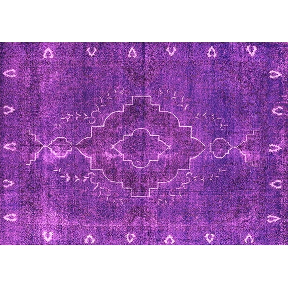 Ahgly Company Indoor Rectangle Oriental Pink Industrial Area Rugs, 3' x 5'