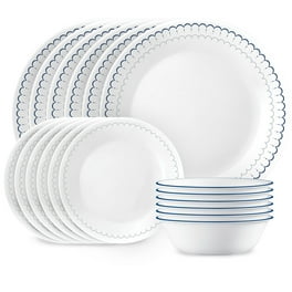 Corelle 18 Piece Service for 6 Chip Resistant Mystic Gray Dinnerware Set