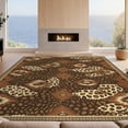 thumbnail image 2 of Design&I 8'x10' Washable Area Rug Decorations Brindle Motif Terracotta Border Livingroom Cow Print for Living Room, Family Extra Large Skid-Resistant Low Profile, 2 of 7