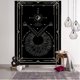 thumbnail image 4 of Tapiz de mandala de tarot de luna y sol negro dorado, tapiz colgante de pared de brujería hippie, alfombras de pared, decoración de dormitorio, tapiz psicodélico, 4 of 4