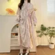 thumbnail image 5 of Primavera otoño mujer estilo kimono ropa de dormir con cuello en V ropa de hogar patrón de flor de cerezo alta calidad camisón de moda para el hogar, 5 of 5