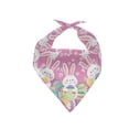 thumbnail image 1 of Weloille Easter Dog Bandana, 1 Piece Adjustable Breathable Pet Scarf with Rabbit Pattern, Soft Comfortable Washable Pet Neckwear Accessory, for Small Medium Large Dogs Easter Holiday Wear, 1 of 1