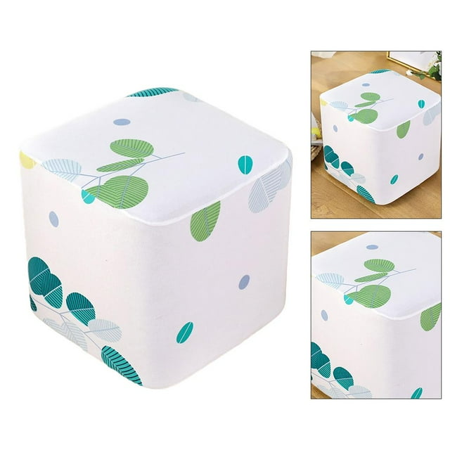 Funda elástica , taburete de almacenamiento plegable, para muebles, reposapiés, protectoras, se a con fondo elástico, 1 Macarena cubierta otomana