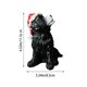 thumbnail image 2 of Perro Negro Con Gorro Navideño Adornos Navideños De Resina Para El Salón Y El Porche Decoración Artesanal, 2 of 7