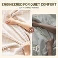 thumbnail image 6 of Welfibr Twin Size Organic Cotton Mattress Protector, 100% Waterproof Soft Bed Cover, Noiseless, Breathable Fitted Sheet with 6"-18" Deep Pocket, Ivory, for Home, Dorm and Hotel Use, 6 of 13