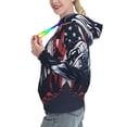 thumbnail image 2 of Cauagu Bulldog with Forest Flag for Women's Hooded Sweatshirts Pullover Hoodie for Women Fall Workout Sweat Long Sleeve Preppy Sweatshirts-Small, 2 of 7