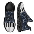 thumbnail image 1 of Zapatillas deportivas transpirables con plataforma suave y notas musicales psicodélicas para hombre, informales, con teclado de piano y notas musicales., 1 of 6