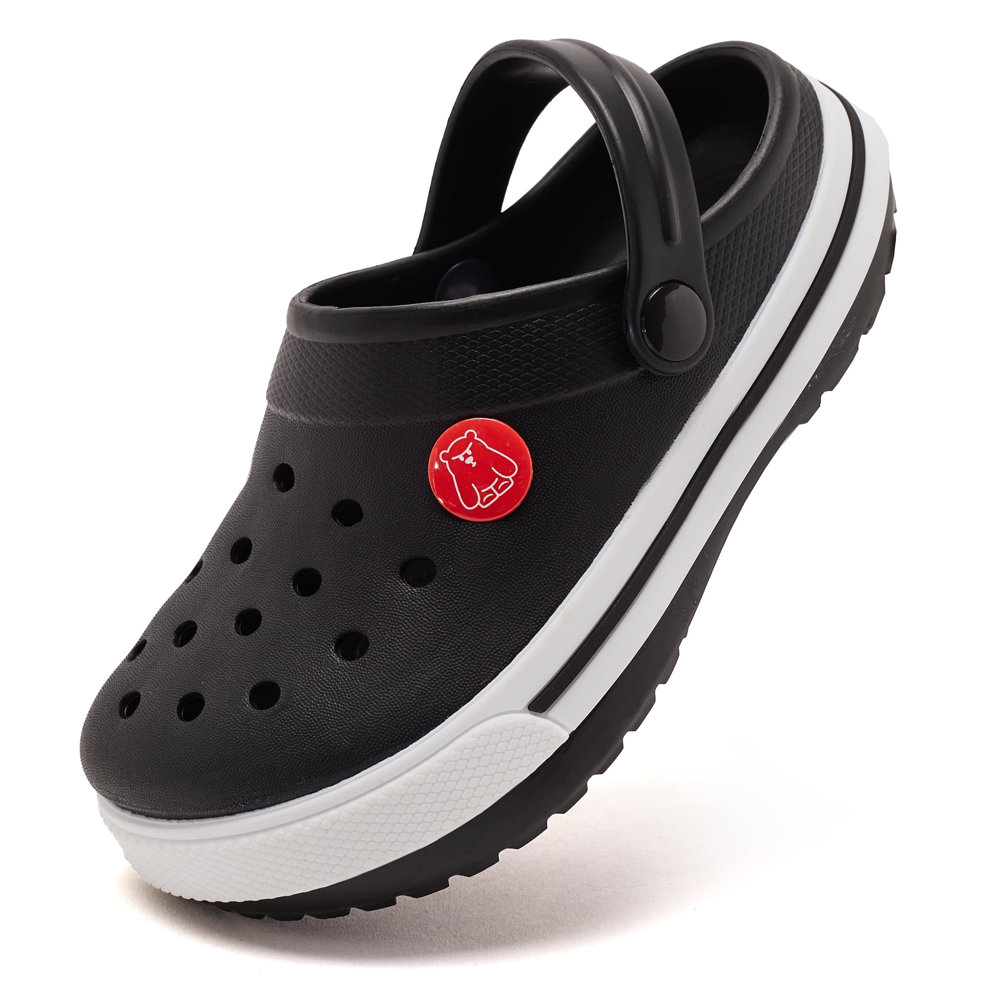 HOBIBEAR Girls And Boys Classic Clogs Garden Slip On Water Shoes Black pin-on-tutorials