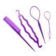 thumbnail image 5 of Sonducket Herramienta de cola de caballo para el cabello, accesorios para mujeres, buena cola de bucle versátil, peinado, decoraciones, púrpura 2piezas, 5 of 6