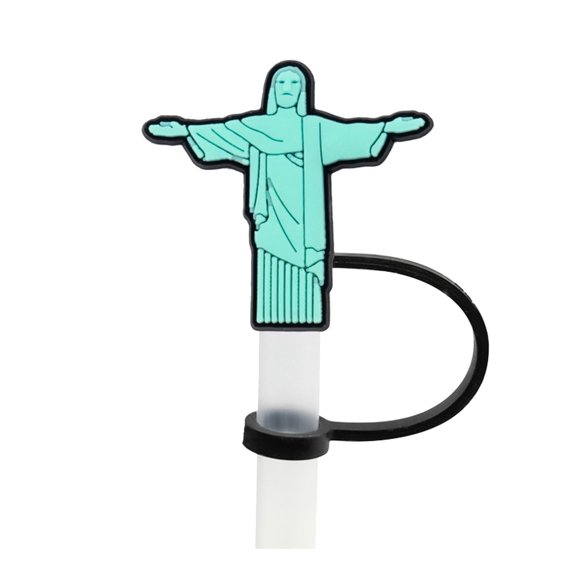 Biblical Christmas Design Straw Cover for StanleCup - Silicone Bow Straw Protectors and Reusable Lids Accessories for Enhanced Drinking Experience
