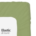 thumbnail image 3 of Crescent Bedding Twin Extra Long Micro Fiber Sage Green Fitted Sheet - Soft and Comfy Sage Green Twin XL, 3 of 5