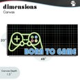 thumbnail image 4 of Stupell Industries Contemporary Born To Game Neon Canvas Art, 48 x 20, by Kim Allen, 4 of 8