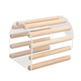 thumbnail image 3 of Casa de madera para hámster, escondite acrílico transparente para hámster, cabaña para dormir para Golden BearL, 3 of 8