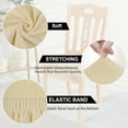 thumbnail image 6 of REGALWOVEN 4Pcs Velvet Dining Chair Seat Cover Elastic Stretchable Slipcovers, 18"x18" Cream White, 6 of 6