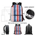 thumbnail image 6 of Uourmeti 4th of July Polyester Backpack School Bag with Patriotic Star Stripe - Durable for Travel and Daily Student Use, 6 of 6