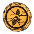 thumbnail image 4 of Meyda Tiffany 114752 Pinecone 2 Light 16" Wide Semi-Flush Ceiling Fixture - Bronze, 4 of 7