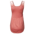 thumbnail image 2 of FashionOutfit Women's Soft Stretch Lace Contrast Tank Top, 2 of 3