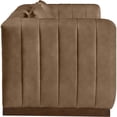thumbnail image 6 of Meridian Furniture Mallina Brown Vegan Leather Loveseat, 6 of 8