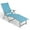 Blue, variant on Crestlive Products Outdoor Aluminum Folding Patio Chaise Lounge Chair, Dark Gray