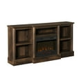 thumbnail image 4 of Sauder Fireplace TV Stand for TV's up to 75", Barrel Oak Finish, 4 of 7