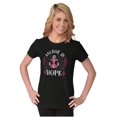thumbnail image 4 of Breast Cancer Ribbon Anchor in Hope Womens Slim Fit Graphic Tee Brisco Brands S, 4 of 5