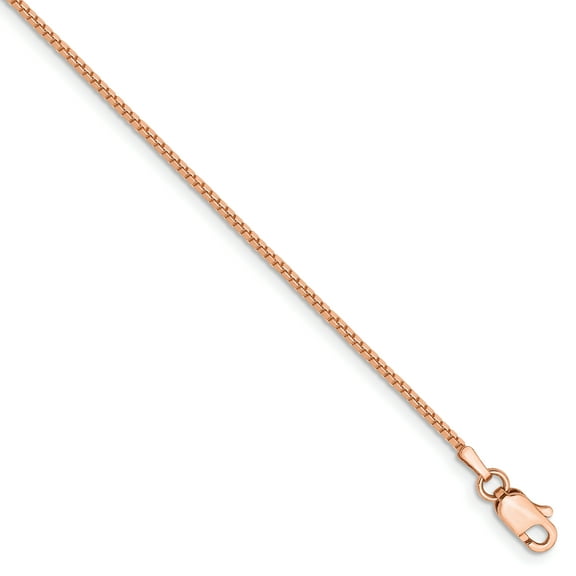 Primal Gold 14 Karat Rose Gold 1.0mm Box Chain Bracelet