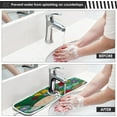 thumbnail image 4 of Coolnut Garden Gnome Dwarf Sink Splash Guard for Faucet 2 Packs Faucet Absorbent Mats, Summer Flower Faucet Handle Drip Catcher Quickly Drying Mat for Kitchen Counter Bathroom, 14.9"x5.5", 4 of 7