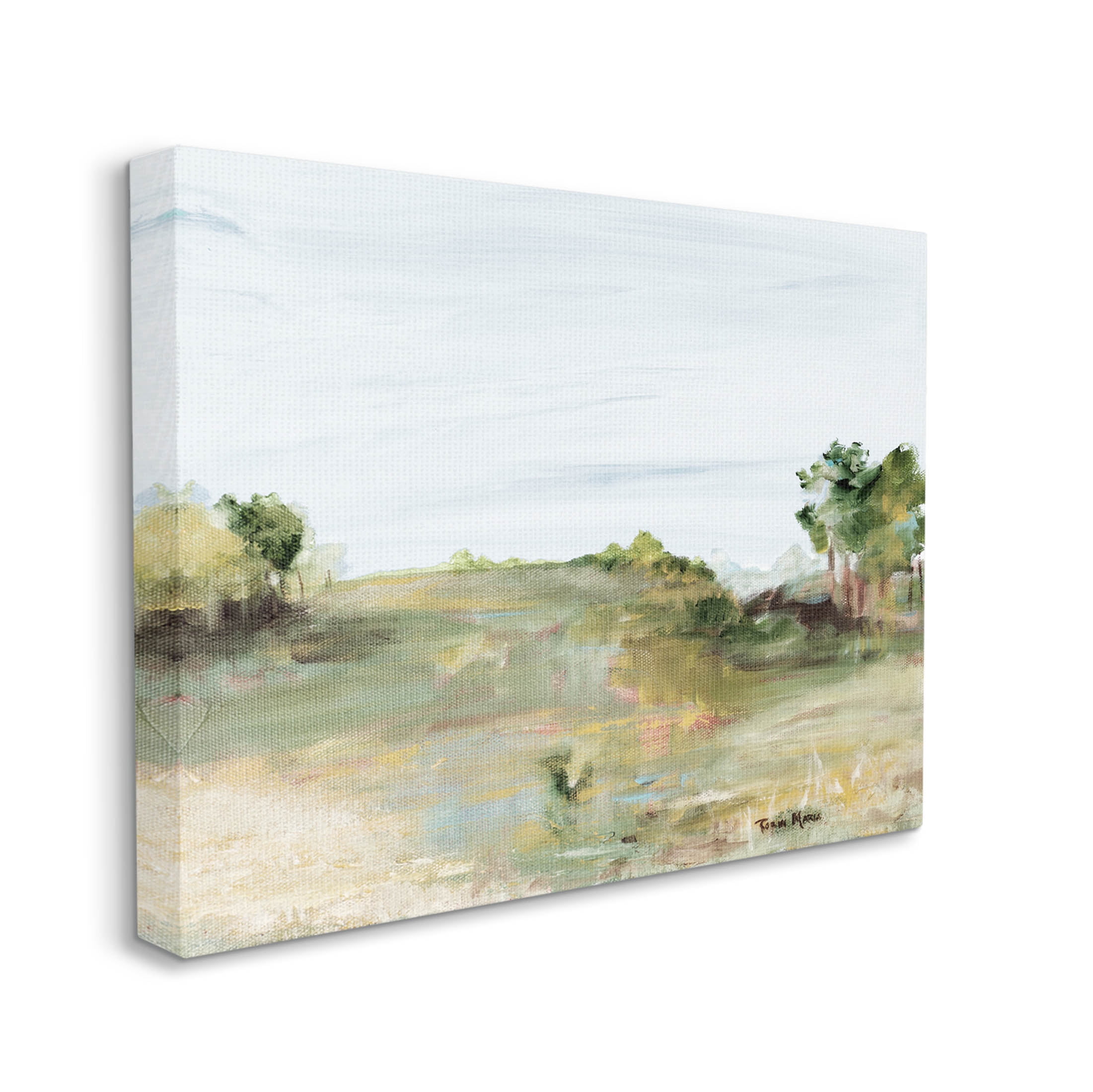 Stupell Industries Grassland Nature Horizon Scene Painting Gallery Wrapped Canvas Print Wall Art, Design by Robin Maria