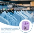 thumbnail image 3 of Uxcell Clothes Hanger Markers, Tags Fit Rod Garment Size Hanger Clips Color Coding Label for Clothing Hangers Light Purple 5XL, 3 of 6