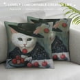 thumbnail image 3 of Orinice Cute Cat Graphic Decorative Cushion Throw Pillow Cover for Home Couch Living Room Sofa, Autumn Short Plush 1PC 18x18in, 3 of 5