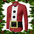 thumbnail image 2 of Mens Christmas Long Sleeve Button Down Shirt Casual Slim Fit Dress Shirts, 2 of 3