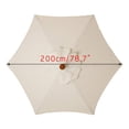 thumbnail image 2 of EIGTHTAIL 6.6ft Patio Umbrella Replacement Canopy Market Umbrella Top Outdoor Umbrella Canopy Replacement Canopy Cover for 6 Ribs, 2 of 6