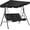 Black, variant on 3 Seat Outdoor Porch Swing with Adjustable Canopy,Heavy Duty Steel Frame Patio Glider Chair Hanging Lounge for Garden Poolside Deck Backyard 68.5 * 44.1 * 60.5 Inch