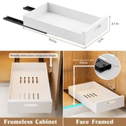 Pull Out Organzier Drawers for Cabinets Fixed with Nano Film, 12-Inch Wide Sturdy Carbon Steel Cabinet Slide-Out Shelves for Pantry and Bathroom Vanity - 16.9'' Depth x 3.1'' Height.